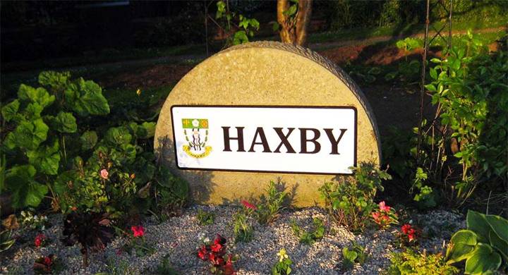 The Haxby village sign