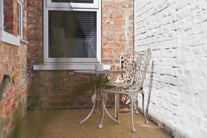 Private courtyard with seating